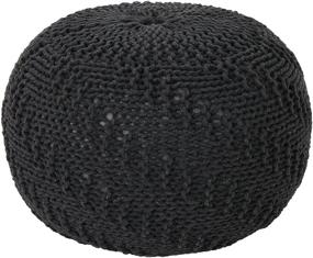 img 4 attached to Great Deal Furniture Austin Knitted Home Decor and Poufs