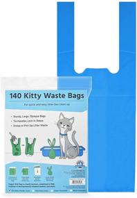 img 4 attached to Convenient Kitty Waste Bags: Easy-Tie Handles, Extra Large, & Leak-Proof Cat Litter Bags