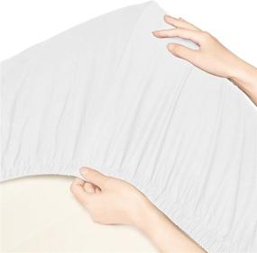 img 2 attached to Ultra Soft Cotton Bed Sheet Set by Amazon Brand Pinzon - 300 Thread Count, Twin, White