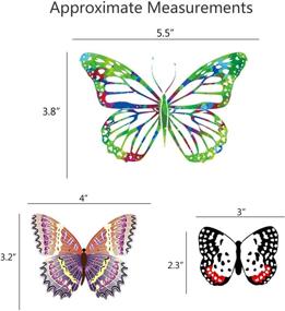 img 1 attached to 🦋 ПАРЛАЙМ 28 Наклейки на окно со шаблонами бабочек: неклейкие виниловые наклейки для предотвращения столкновений, украшение стекла с различными детскими стилями.