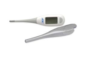img 2 attached to White ADC Fast Read Digital Thermometer with Flexible Tip, Large Quick Read LCD Display, Color-coded Backlighting - 418N