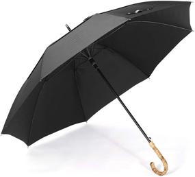 img 4 attached to 💨 ZEKAR J Handle Umbrella Windproof Premium 300T Black - Ultimate Protection from Strong Winds