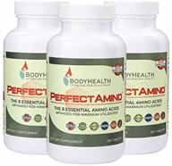 💪 bodyhealth perfectamino tablets (3-pack) - ultimate muscle building supplement with 8 essential amino acids, bcaas, lysine, phenylalanine, and more logo