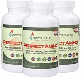 img 4 attached to 💪 BodyHealth PerfectAmino Tablets (3-Pack) - Ultimate Muscle Building Supplement with 8 Essential Amino Acids, BCAAs, Lysine, Phenylalanine, and More