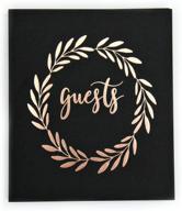 📷 instax wedding guest book - photo booth props included, alternative for polaroids - rustic rose gold guestbook for birthday, wedding guestbook (black) 8.5x7 logo