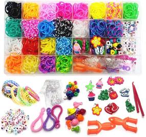 img 4 attached to 🎁 KiScooter Rubber Band Bracelet Kit - Premium DIY Bracelet Making Kit with Mega Refill of Rubber Bands for Girls' Imagination Boost - Perfect Gift for Creative Band Bracelet Designs