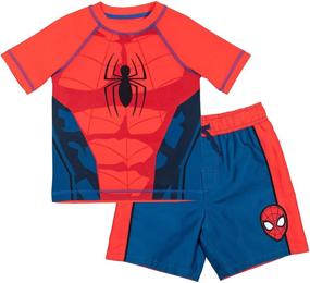 img 4 attached to Marvel Avengers Spider Man Toddler Trunks Boys' Clothing for Swim