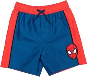 img 1 attached to Marvel Avengers Spider Man Toddler Trunks Boys' Clothing for Swim