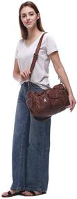 img 3 attached to LL LOPPOP Purses Leather Handbag Women's Handbags & Wallets for Hobo Bags