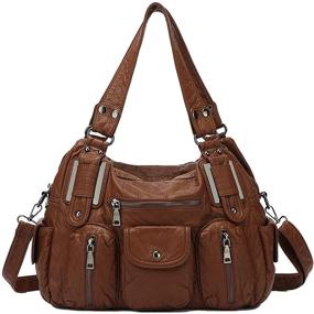 img 4 attached to LL LOPPOP Purses Leather Handbag Women's Handbags & Wallets for Hobo Bags