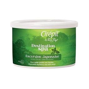 img 3 attached to 🍃 Cirepil Japonaise Green Tea Soft Wax Tin, 400g/14.11oz with Strips Included