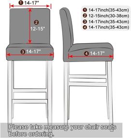 img 1 attached to Lellen Jacquard Chair Stool Cover for Upscale Food Service Establishments