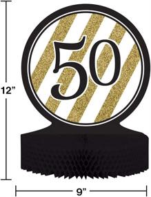 img 1 attached to Black and Gold Centerpiece Table Decoration, 12x9 Inches, 50 Inches