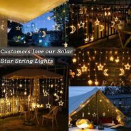 horava star solar lights: 138led 🌟 powered curtain lights for festive outdoor decor логотип