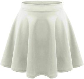 img 2 attached to Loxdonz Casual Stretch Flared Pleated Skirts & Skorts for Girls' Clothing