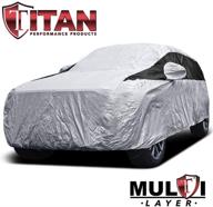 🚗 waterproof uv protective mid-size suv cover - premium multi-layer peva material, 206 inches - protective lining, driver-side zipper opening, tie-down straps logo