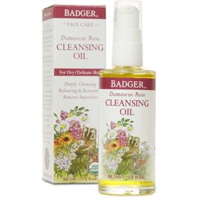 img 4 attached to 🌹 Certified Organic Face Oil Cleanser - Badger Damascus Rose, 2 oz - Natural Facial Cleansing Oil for Face