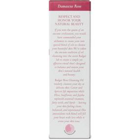 img 2 attached to 🌹 Certified Organic Face Oil Cleanser - Badger Damascus Rose, 2 oz - Natural Facial Cleansing Oil for Face