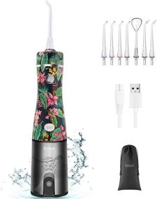 img 4 attached to 🚿 Cordless Water Flosser for Teeth Cleaning - 3 Modes, 7 Jet Tips, IPX7 Waterproof, USB Charged 5 Hours - 50 Days Use, Portable Oral Irrigator for Home, Travel, Braces, Bridges, Dental Care