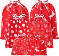 🎁 christmas drawstring fabric gift bags: festive and practical logo