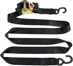 img 1 attached to 🔒 Secure and Convenient 2 Auto Retract NO-RATCHETING Ratchet Straps for Motorcycles, Bikes, ATVs: 2" x 10' Self-Contained Compact Cargo Strap Tiedowns ideal for Pickups, Trailers, and Garages