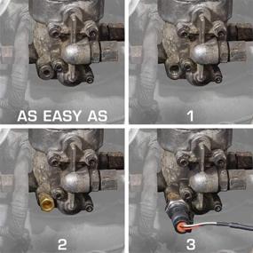 img 1 attached to 🛢️ GlowShift Fuel Pressure Sensor Adapter for 6.0L Ford F-250 F-350 Super Duty Power Stroke Diesel 2003-2007 - Easy Installation on Fuel Filter Housing - Includes O-Ring