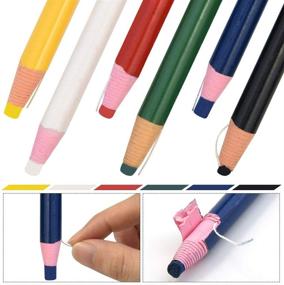 img 2 attached to 🧵 44-Piece Sewing and Tailoring Tools Kit with 20 Tailor's Chalk, 12 6-Color Sewing Mark Pencils, and 12 5-Color Disappearing Erasable Fabric Marker Pens for Sewing, Marking, Quilting, and Dressmaking