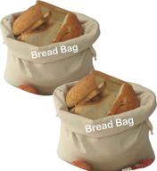 🍞 bread storage bags for homemade bread - set of 2, large 13.5 x 17 inch, reusable food storage, homemade bread, housewarming, wedding gift, party - made from breathable flax cotton логотип