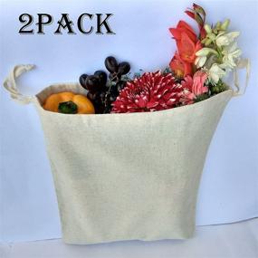 img 3 attached to 🍞 Bread Storage Bags for Homemade Bread - Set of 2, Large 13.5 x 17 Inch, Reusable Food Storage, Homemade Bread, Housewarming, Wedding Gift, Party - Made from Breathable Flax Cotton