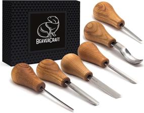 img 4 attached to 🪵 BeaverCraft Wood Carving Tools SC05 Kit | Wood Carving Set with Knife, Palm Gouges, Chisels | Woodworking Tools for Carving, Woodworking, and Crafts