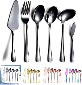 img 4 attached to 🍴 HOMQUEN 6-Piece Stainless Steel Flatware Silverware Set