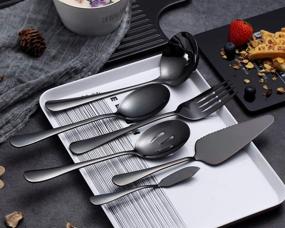 img 1 attached to 🍴 HOMQUEN 6-Piece Stainless Steel Flatware Silverware Set