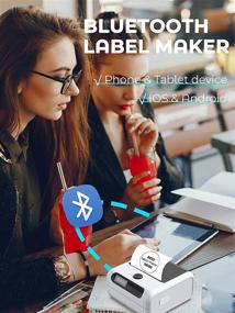 img 3 attached to 🏷️ Phomemo M200 Label Maker: Portable Thermal Barcode Printer for iOS &amp; Android, Ideal for Small Businesses, Address Labels, Retail, Images - White