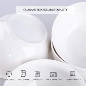 img 3 attached to 🍽️ Enhance Your Table Setting with Cutiset Porcelain Cereal Desserts: 6 Inch Delights