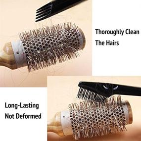 img 3 attached to 🧹 Black Hairbrush Cleaner Tool - Effortlessly Remove Hair and Debris, Perfect for Combs Cleaning