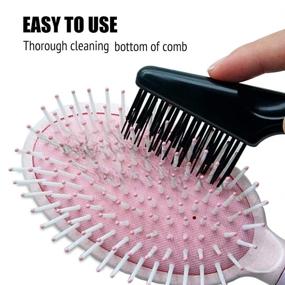 img 1 attached to 🧹 Black Hairbrush Cleaner Tool - Effortlessly Remove Hair and Debris, Perfect for Combs Cleaning