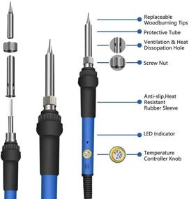 img 3 attached to 🔥 Premium 98-Piece Wood Burning Kit: Woodburner Tools, Professional Woodburning Tool with Soldering Iron — Ideal for Adults Beginners | Pyrography Pen Sets for Wood Burning, Soldering, Carving, Embossing