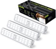 🔦 otdair 30 led closet lights 3 pack - dimmable motion sensored, rechargeable under cabinet lighting stick-on anywhere for kitchen, wardrobe, stairs, bedroom, hallway logo
