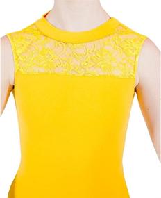 img 1 attached to Women's Ballet Dance Leotard with Lace Turtle Neck and Sleeveless Design by HDW DANCE