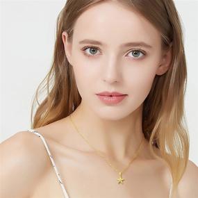 img 1 attached to 🌙 14K Solid Yellow Gold Dainty Celestial Pendant Necklace - WSX Star/Moon/Sun Jewelry for Women, Ideal Gift for Her or Girl