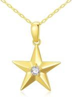 🌙 14k solid yellow gold dainty celestial pendant necklace - wsx star/moon/sun jewelry for women, ideal gift for her or girl logo