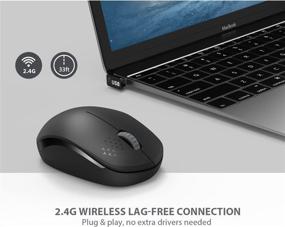 img 1 attached to 🖱️ seenda Wireless Mouse - Noiseless Click 2.4G Cordless Mice for Laptop, PC, Tablet, Mac - Black