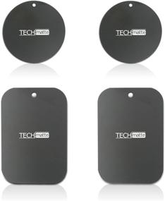 img 2 attached to 🧲 Enhanced TechMatte MagGrip Metal Plate Replacement Set for Universal Magnetic Car Mount