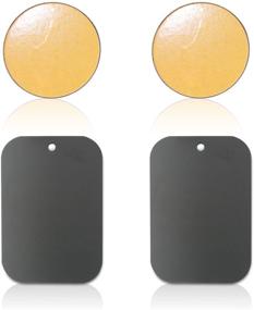 img 1 attached to 🧲 Enhanced TechMatte MagGrip Metal Plate Replacement Set for Universal Magnetic Car Mount