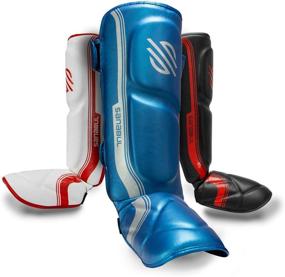 img 4 attached to 🥊 Sanabul Core Advanced Series: Ultimate Hook and Loop Strap Kickboxing Muay Thai MMA Shin Guards