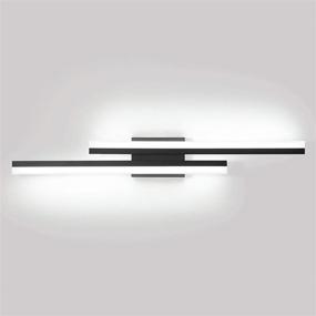 img 4 attached to 💡 Modern Black LED Vanity Light Fixtures: PRESDE 32in Dimmable Over Mirror Lighting with Cold White 6000K