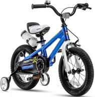 🚲 royalbaby kids bike boys girls freestyle bicycle with training wheels, kickstand, and multiple size options (12, 14, 16, 18, 20 inches) - blue, red, white, pink, green, orange logo