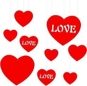 img 3 attached to ❤️ TUPARKA 25 Pcs Valentine's Lawn Decorations: Hanging Hearts for Valentine's Day, Weddings, and Parties - Mixed Sizes