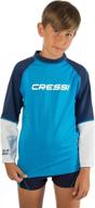 👕 cressi youth long sleeve rash guard - ideal for swimming, surfing, diving | cressi quality since 1946 logo