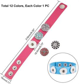 img 3 attached to PandaHall Snap Charm Bracelet Bangle - 12 Color Options for 18mm Snap Button Jewelry - Adjustable Wristbands for Women and Men - Perfect DIY Jewelry Gift - 8.5in Length